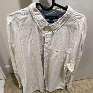 Tommy Hilfiger White Casual Button Down Shirt
